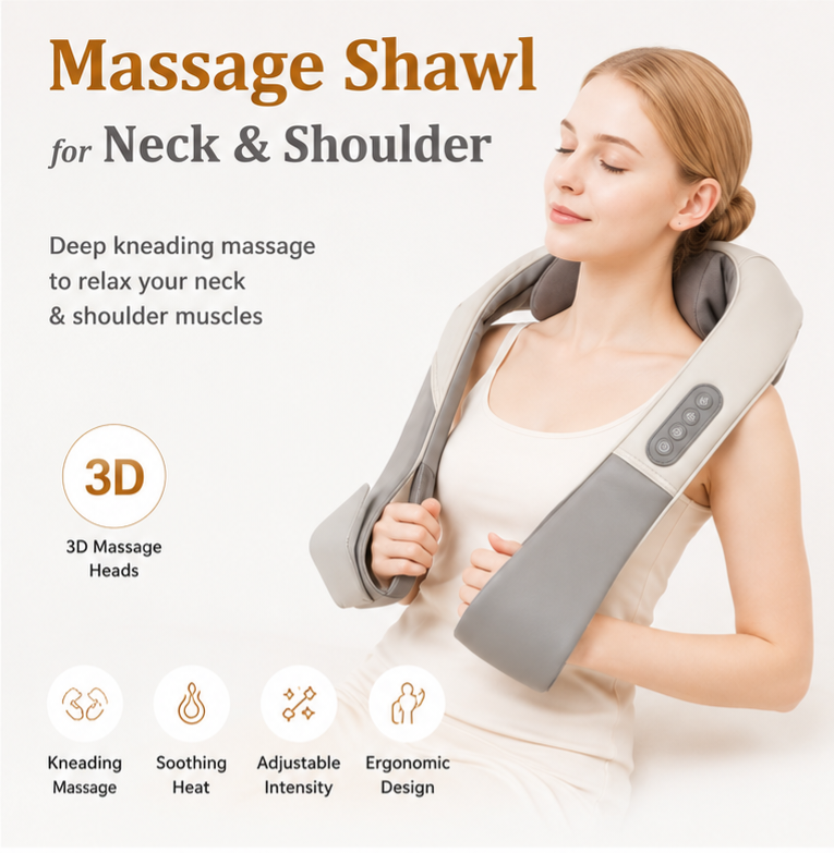 Neck And shoulder Back massager with Heat Deep Kneading Massage for Neck Back