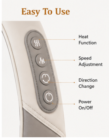 Neck And shoulder Back massager with Heat Deep Kneading Massage for Neck Back